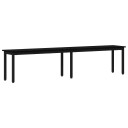 vidaXL benk Svart Eik 200 x 35 x 45 cm Konstruert tre