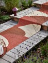 Pappelina Hill teppe Brick/Rust/Cream 70 x 180cm