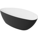 Westerbergs Ellipse 1700 badekar 1700x770 mm, Frittstående, Sort/Hvit