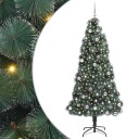  Kunstig forhåndsbelyst juletre med kulepakke grønn 240 cm PET