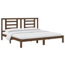 vidaXL Sengeramme honningbrun heltre furu 200x200 cm