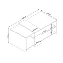 Sofabord HOME4YOU Hannes 100x53x41,5 cm rustikk / hvit melamin - Lyst rustikt tre / hvit