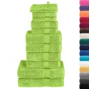 vidaXL Premium håndklesett SOLUND 12 deler grønn 600 g/m2