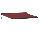  Automatisk uttrekkbar markise burgunder 400x300 cm