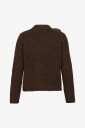 Vila Vibows Highneck L/S Detail Knit Top   Brown   XS