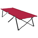 Sammenleggbar camping seng Rød 206 x 76 x 74 cm Oxford og Stål