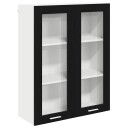  Hengende skap Riga Svart Eik 80 x 31 x 100 cm Konstruert tre