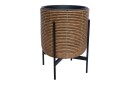 Wicker Blomsterpotte på stativ 38x38xH49 cm Brun  