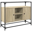  Skjenk med glasstopp sonoma eik 98x35x81 cm konstruert tre 8721102638350