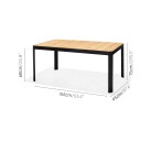 Lifestyle Garden Portals spisegruppe Teak/svart 2 benker & bord 161x95 cm