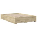  Sengeramme med skuffer sonoma eik 135x190 cm konstruert tre 8721102620607