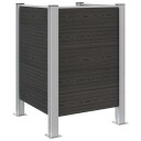 vidaXL Avfallsbingehekk Grå 85 x 85 x 115 cm Aluminium og WPC