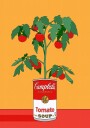 Campbells Soup Tomato Plant Retro Illustration Poster Plakat / 50x70cm