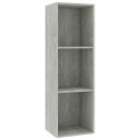 vidaXL Bokhylle/TV-benk betonggr? 36x30x114 cm sponplate