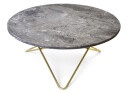 Ox Denmarq O Table salongbord marmor grå, messingstativ