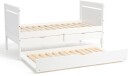 JLY 70x140 Juniorseng med Ekstra Seng + Oppbevaringskasser Hvit