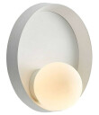 Lucande Andelina vegglampe, rund, hvit
