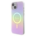 Guess Harddeksel til iPhone 15 Plus 6,7" MagSafe Iml Iriserende Rosa