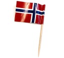 Norske Flagg På Trepinne Pk/50 