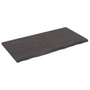 vidaXL Vegghylle m?rkegr? 120x60x4 cm behandlet heltre eik