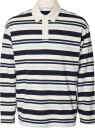 Selected Slmrelaxjack Stripe Ls Polo   Cream   L