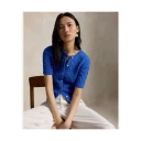 Polo Ralph Lauren Cable-Knit Cotton Short-Sleeve Cardigan - Blue - XL