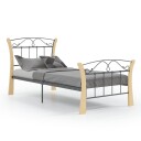 vidaXL Sengeramme svart metall 90x200 cm