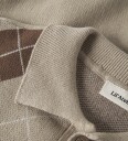 Lil Atelier Strikket Poloskjorte RONAN Mini 92 White Pepper