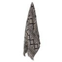 Bloomingville pledd resirkulert bomull 130x160 cm Svart