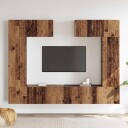  TV skapsett 6 pcs Gammelt tre 200 x 30 x 150 cm Konstruert tre