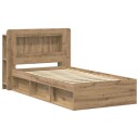  Sengeramme med oppbevaring Artisan eik 80 x 200 cm