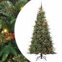  Kunstig sammensatt juletre med 300 LED grønn 210 cm PE og PVC