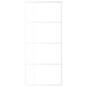 vidaXL Skyvedør frostet ESG-glass og aluminium 90x205 cm hvit