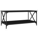 vidaXL Salongbord svart 100x50x45 cm konstruert tre og jern