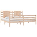 vidaXL Sengeramme heltre furu 200x200 cm