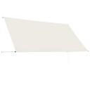 vidaXL Uttrekkbar markise 300x150 cm kremhvit