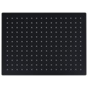 Regndusjhode rustfritt stål 40x30 cm firkantet svart