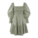 Milagros Dress Lilypad L Stretch linen dress