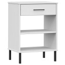  Konsollbord med metallben hvit heltre furu OSLO 8720845578107