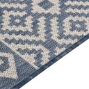 vidaXL Utendørs flatvevd teppe 100x200 cm blå striper