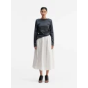 Ahlvar Gallery Mace Oxford Skirt   White   L