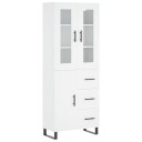vidaXL Highboard hvit 69,5x34x180 cm konstruert tre 8720845479114