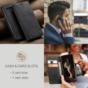 Samsung Galaxy S10 Caseme 013 Series Lommebok-deksel Svart