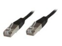 MicroConnect Nettverkskabel - RJ-45 (hann) til RJ-45 (hann) - 50 cm - skjermet, beskyttet tvunnet parkabel (STTP) - CAT 6 - halogenfri - svart