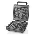 Nedis Waffle Maker | Belgiske vafler | 22 x 12.5 cm | 1200 W | Automatisk temperaturkontroll | ABS / Aluminium