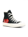 Comme Des Garcons Play X Converse Cdg Big Heart Hi Top Black Sko Sort  unisex 42