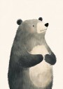 Gentle Standing Bear Plakat Plakat / 21x30cm