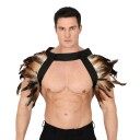 Fiestas Guirca Fjærskuldre med Sele Brun/Svart One size 27210