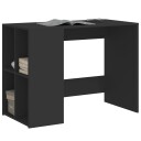  Skrivebord svart 102x50x75 cm konstruert tre