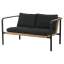 Brafab Motty 2 seter sofa svart / Teddy black
